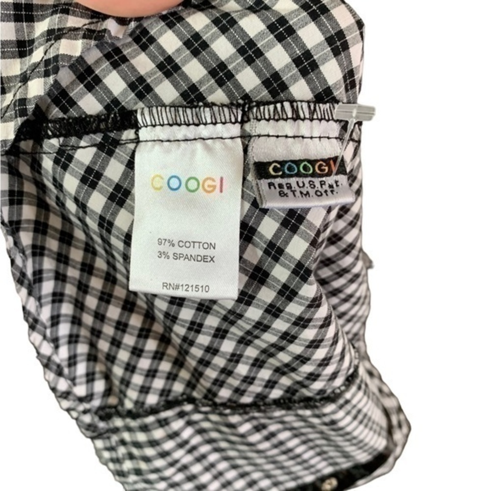 Coogi Checkered Halter Backless Button Down Size … - image 4